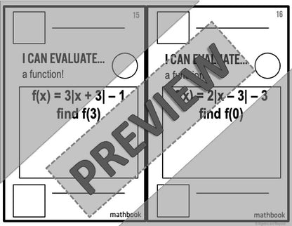 Evaluate a Function | Review Activity | Mathbook