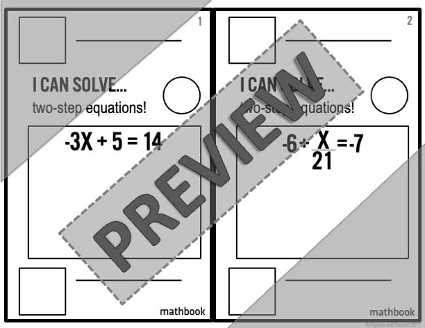 Two-Step Equations Activity - Mathbook