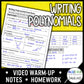 Writing Polynomials Lesson | Warm-Up | Guided Notes | Homework