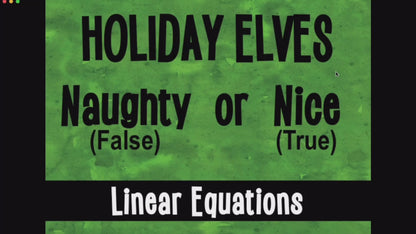 Linear Equations - Holiday Digital Activity