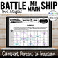Converting Percents to Fractions Activity | Battle My Math Ship Game