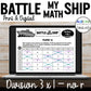 Long Division 3 digits by 1 digit without Remainders Activity | Battleship Game