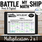 Multiplication 2 digits by 1 digit Activity | Battleship Game | Print & Digital