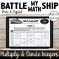 Multiply and Divide Integers Activity | Battle My Math Ship | Print and Digital