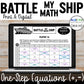 One-Step Equations | Add and Subtract | with Negatives | Battle My Math Ship