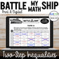 Two-Step Inequalities Activity | Battle My Math Ship Game | Print and Digital
