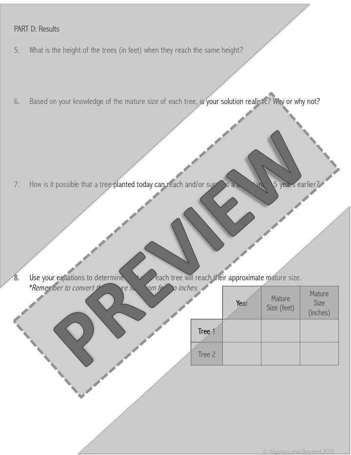 Real World Systems of Linear Equations | Project Based Learning